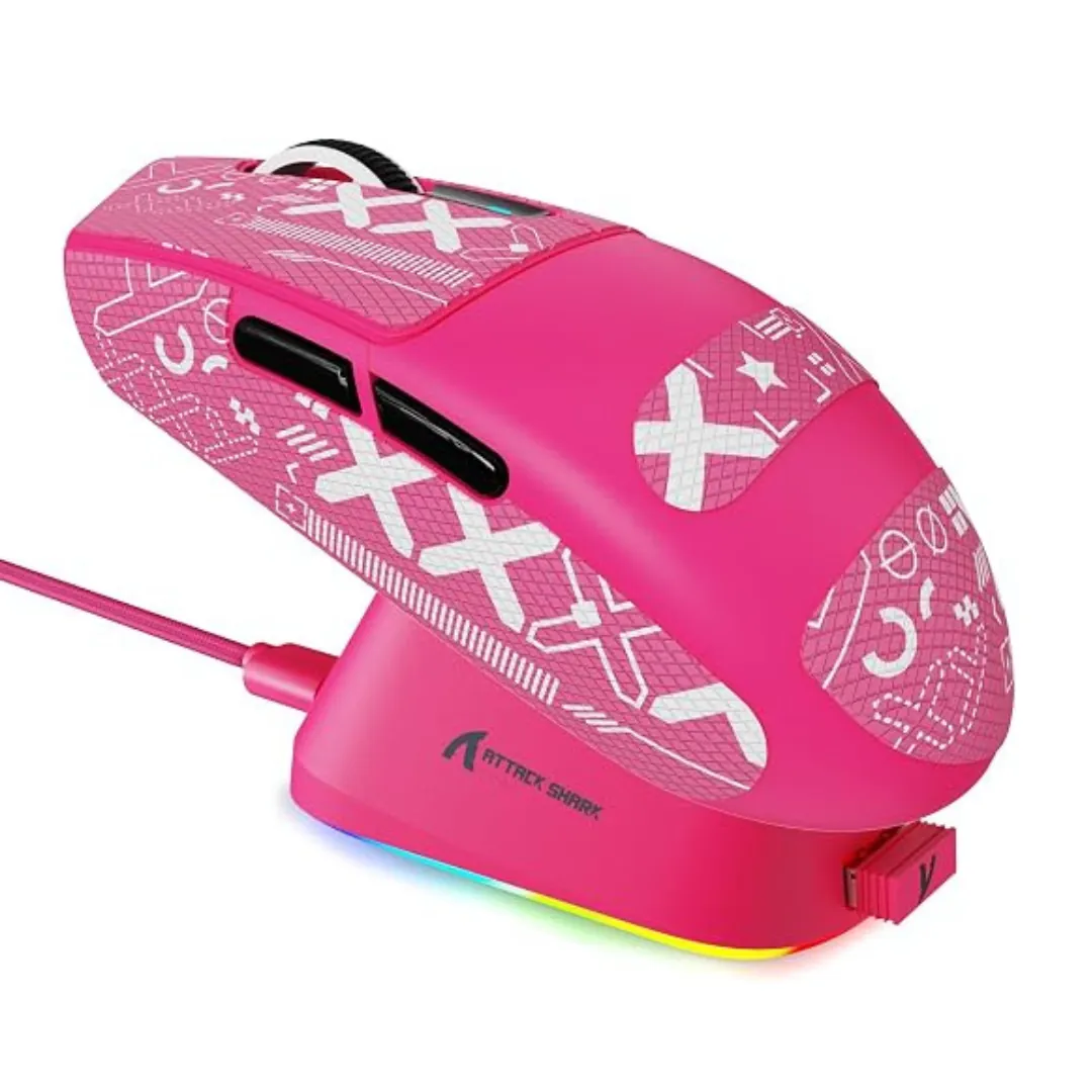 ATTACK SHARK G3 PRO BERRY RED MOUSE WIRED-2.4G-BT