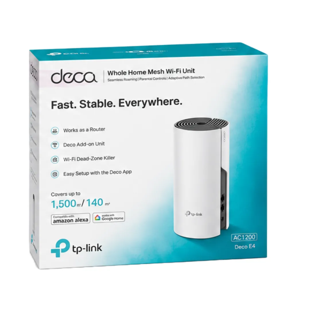 TP-Link Deco E4 AC1200 Whole Home Mesh Wi-Fi Unit (1-Pack)