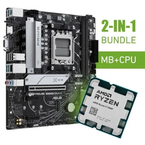 Bundle: Asus PRIME B650 M-K DDR5 M.B + Ryzen 5 7500F CPU