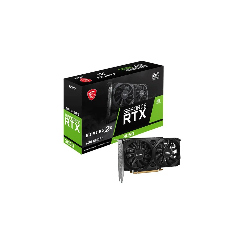 MSI RTX 3050 VENTUS 2X E OC BLACK – 6GB