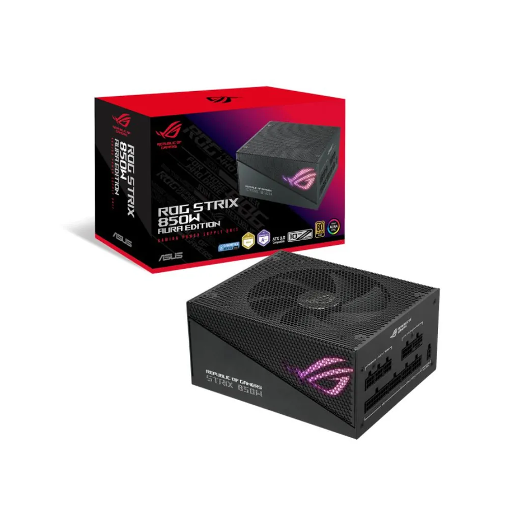 ASUS ROG STRIX 850W Gold Aura Edition, Full Modular, 80+ GOLD, PCIe 5.0 , Black