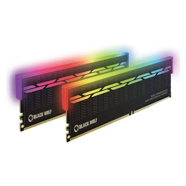 ذاكرة Black Wolf RGB DDR4 سعة 16GB (2×8GB) بتردد 3200MHz