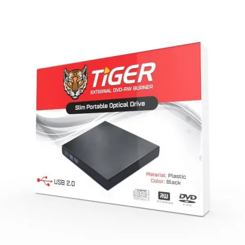 قارئ اقراص خارجي  TIGER External USB 2.0 DVD-RW Writer – USB