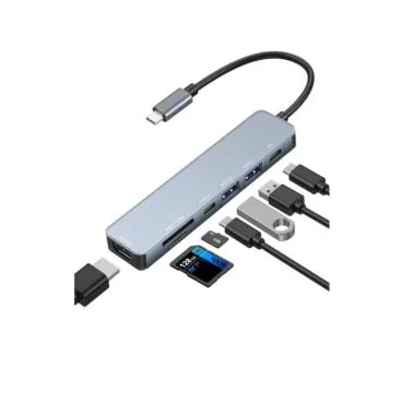 موزع تايب سي 7 منافذ (هاب) USB HUB – 7 in 1 HUB USB-C