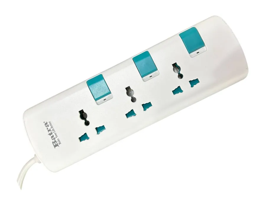 سيار كهربائي متعدد المخارج من Batra – 3 مخارج طول 3 متر Batra International Power Strip – Model BS23 3m