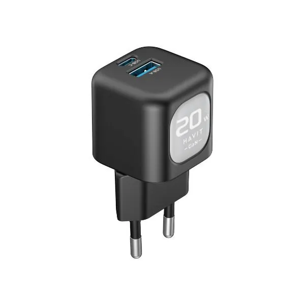 شاحن جداري – 20 واط Havit UC220 20W GaN Travel Charger