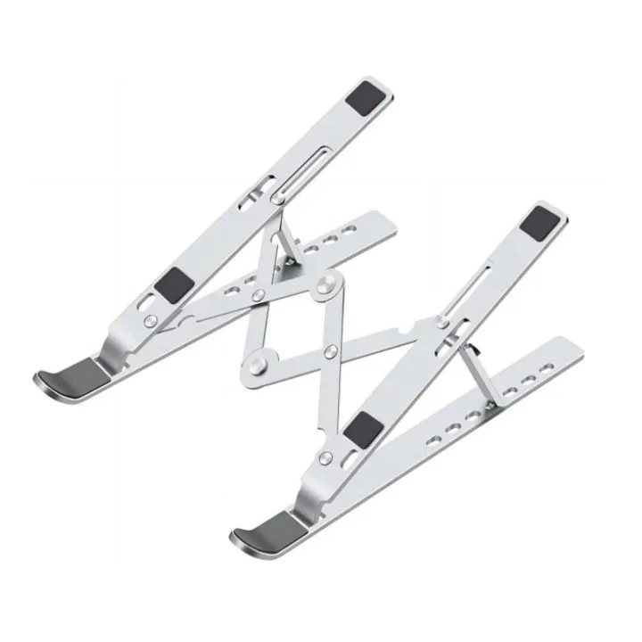 حامل لابتوب ألومنيوم قابل للطي(مقاس 10‑15.6 إنش) Adjustable Aluminum Laptop Stand – 10‑15.6″ Foldable