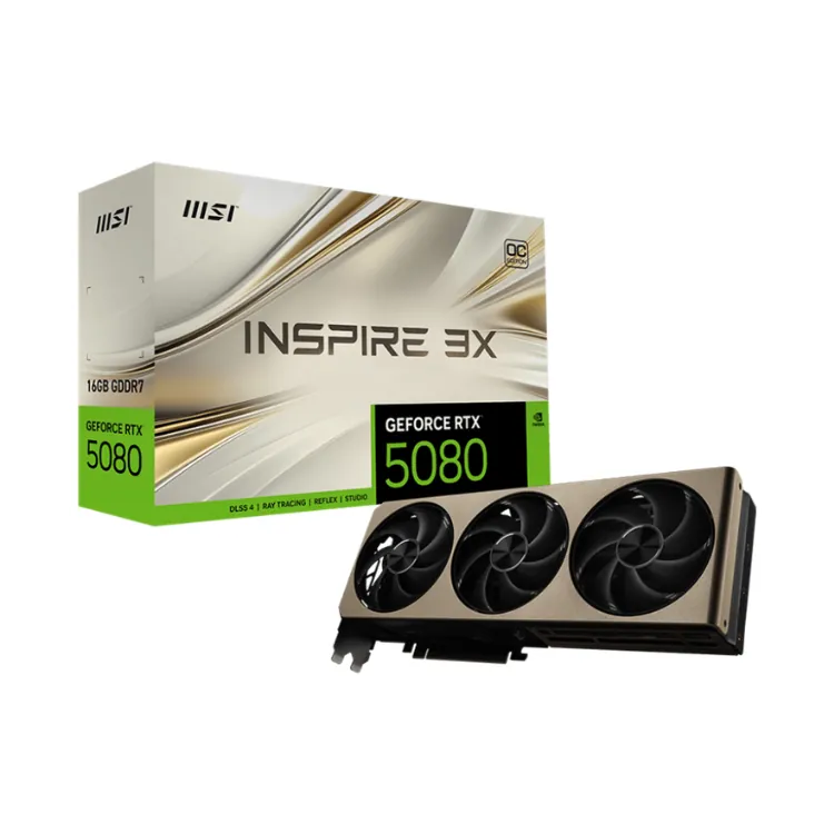 MSI GeForce RTX 5080 INSPIRE 3X OC | 16GB GDDR7 | 256-bit | 2655MHz