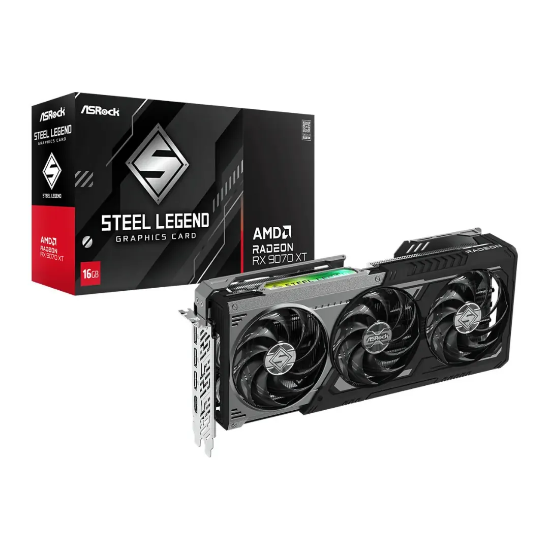 Asrock AMD Radeon RX 9070 XT Steel Legend 16GB