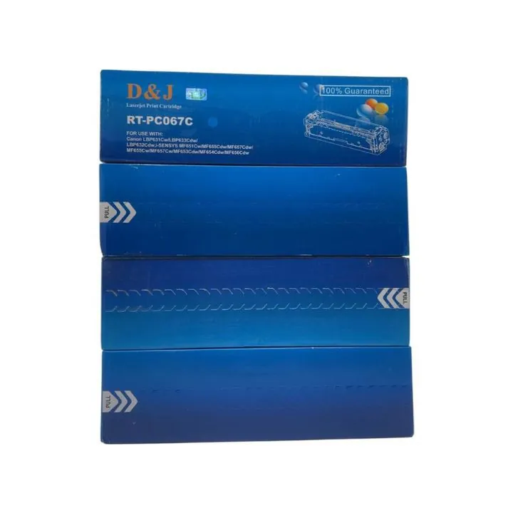 سيت كارتج حبر ليزر ملون D&J متوافق مع مجموعة طابعات Canon – موديل RT-PC067C D&J LaserJet Color Toner Cartridge Set