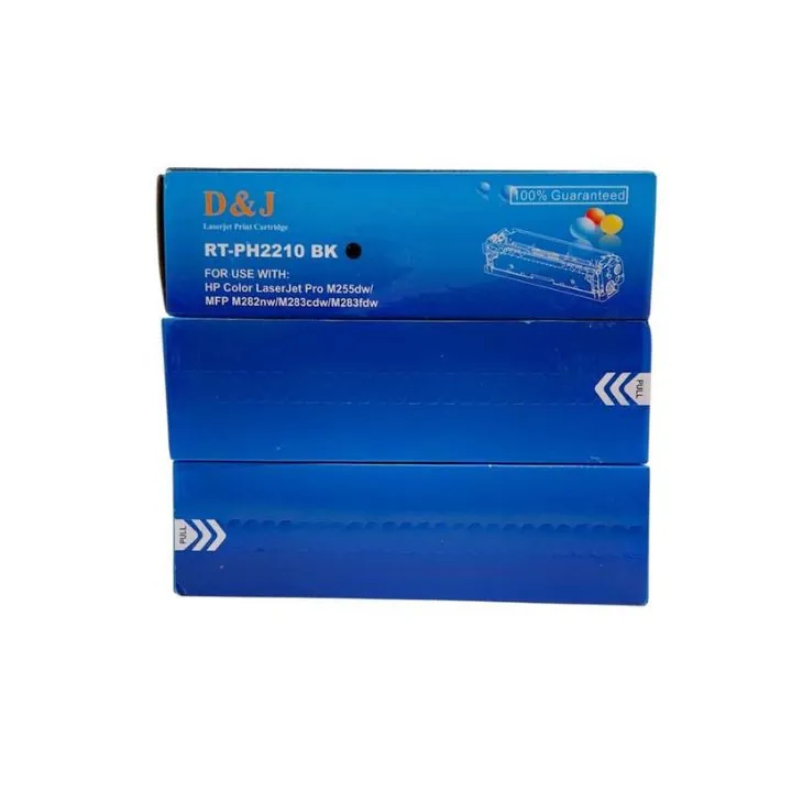 سيت كارتج حبر ليزر ملون D&J متوافق مع HP – موديل RT-PH2210 (BK, Cyan, Magenta, Yellow) D&J LaserJet Color Toner Cartridge