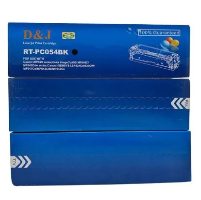 سيت كارتج حبر ليزر ملون D&J RT-PC054 (أسود – أزرق – أحمر – أصفر) متوافق مع طابعات Canon D&J Laserjet Print Cartridge Set RT-PC054 (Black – Cyan – Magenta – Yellow) – Compatible with Canon Printers