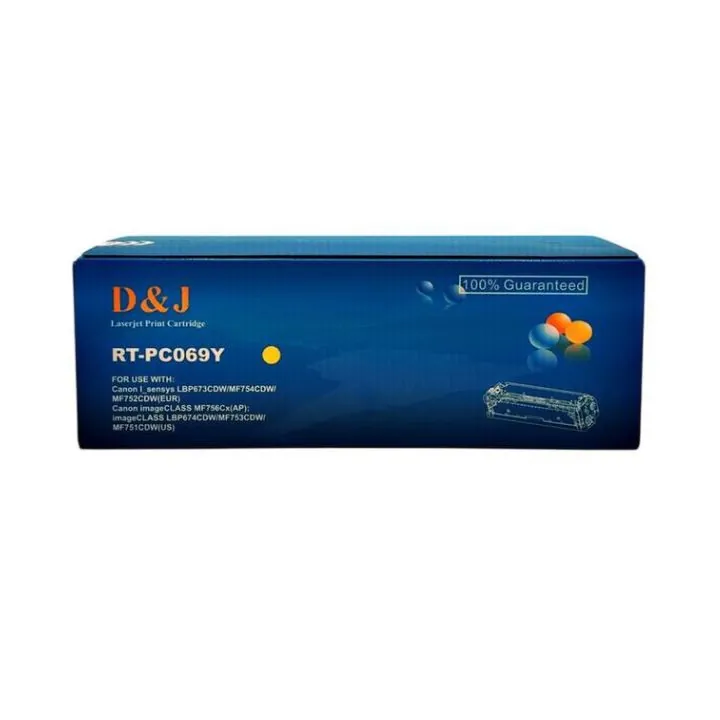 سيت كارتج ليزر ملون (أسود – سماوي – أحمر – أصفر) متوافق مع طابعات كانون موديل 069 Laserjet Print Cartridge Set RT-PC069 (Black – Cyan – Magenta – Yellow)