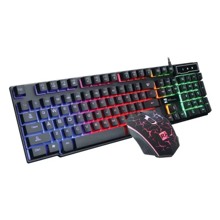 طقم كيبورد وماوس ألعاب R8 موديل 1910 بإضاءة LED R8 1910 Gaming Keyboard and Mouse Kit