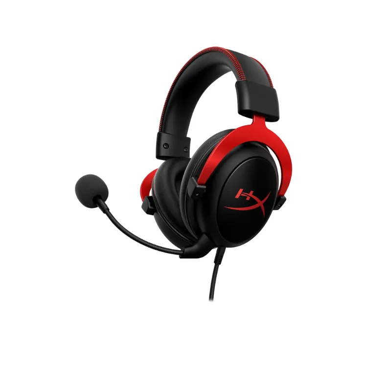 سماعة ألعاب هايبر إكس كلاود 2 محيطية بصوت 7.1 وميكروفون مانع للضوضاء (HyperX Cloud II)   HyperX Cloud II Gaming Headset with Virtual 7.1 Surround Sound