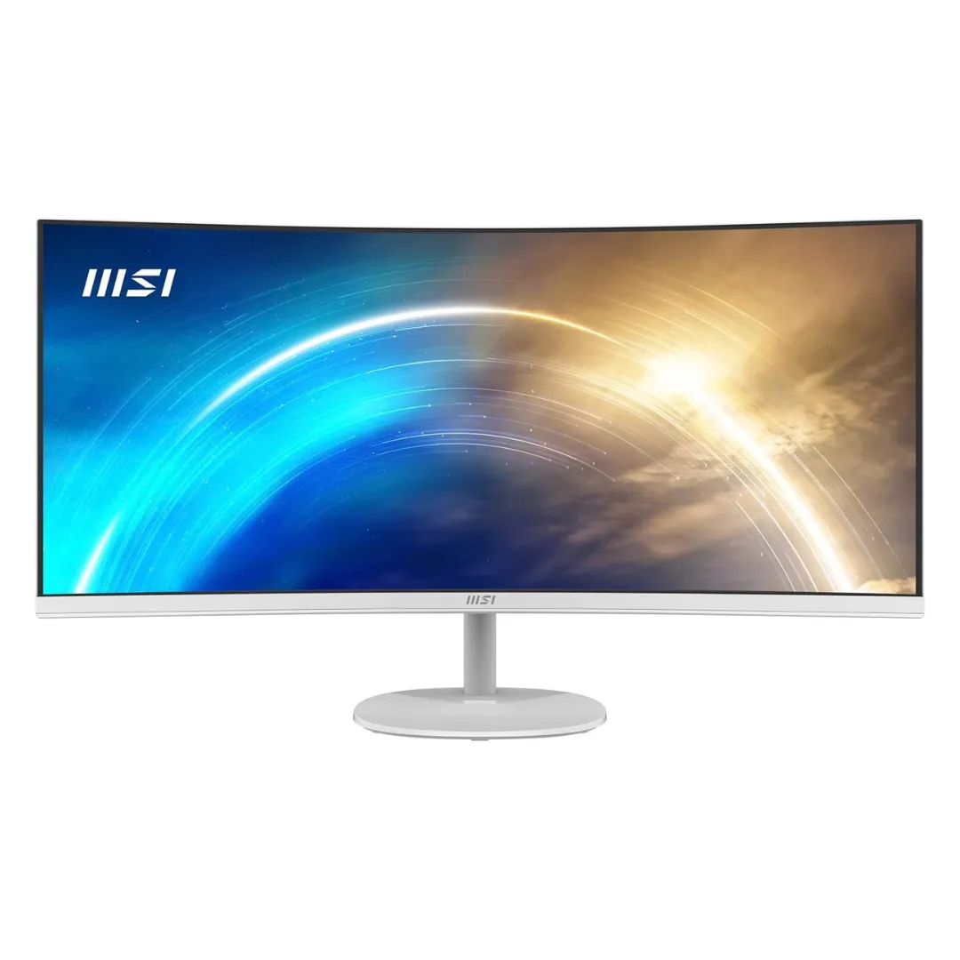 MSI PRO MP341CQW Curved – 34 Inch UWQHD (3440 x 1440) VA Panel 100Hz 1ms White