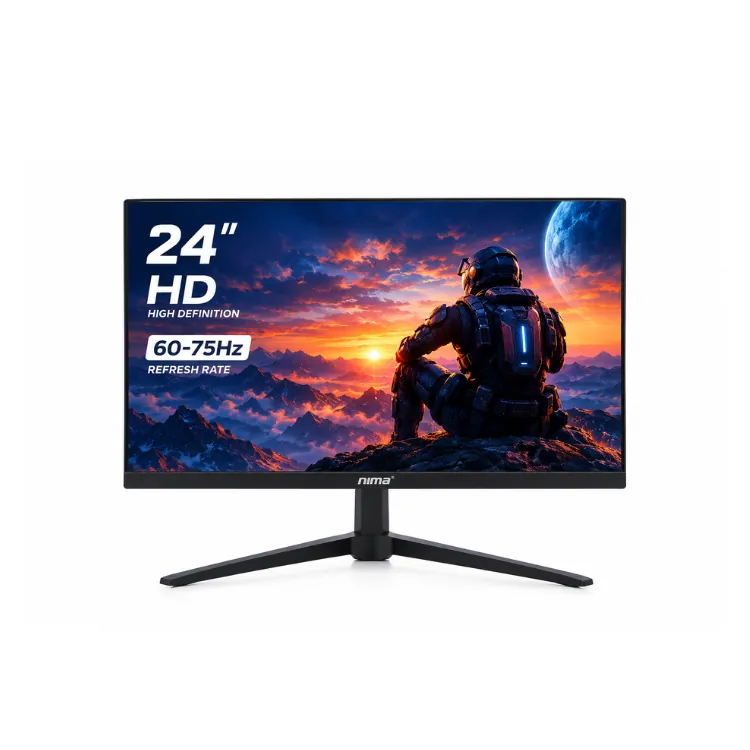 شاشهBrother 24 Inch Full HD Monitor 60-75Hz with HDMI & VGA Ports (BR-KN-HV24)