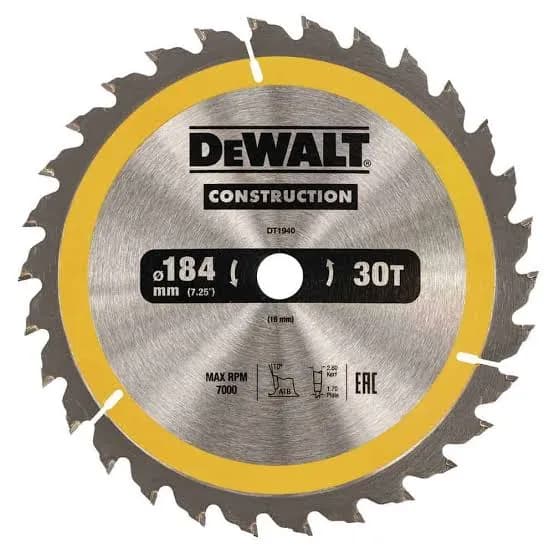 شفرة منشار 184×16 (30 سن)
Circular Saw Blade 184x16mm 30T