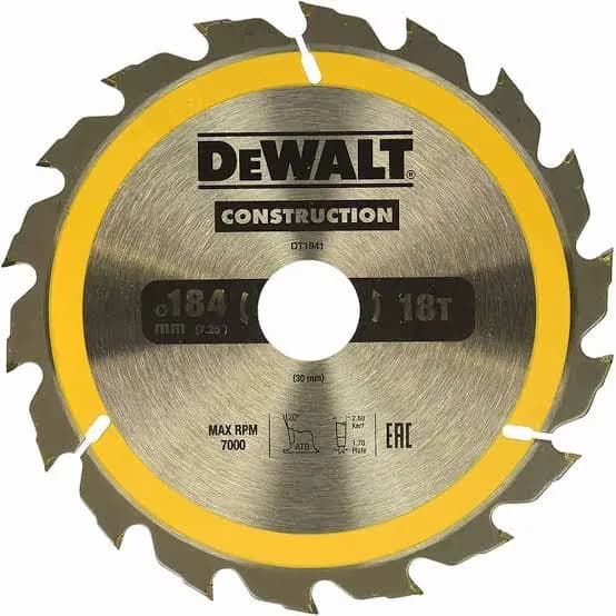 شفرة منشار 184×30 (18 سن)
Circular Saw Blade 184x30mm 18T