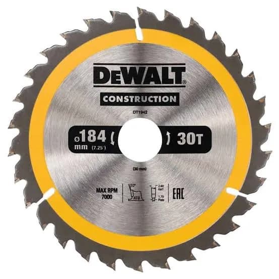 شفرة منشار 184×30 (30 سن)
Circular Saw Blade 184x30mm 30T