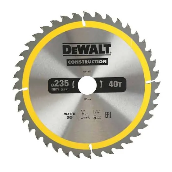 شفرة منشار 235×30 (40 سن)
Circular Saw Blade 235x30mm 40T