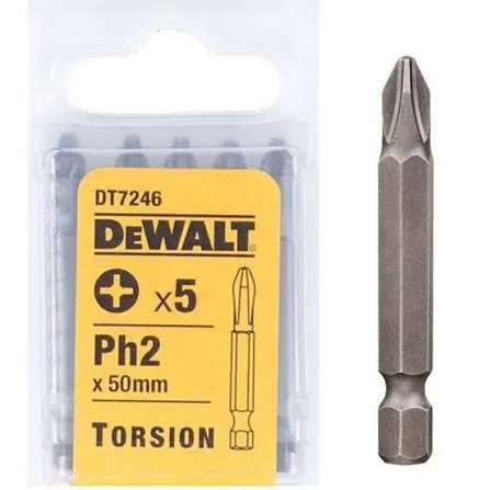 لقم مفك PH2 طول 50 ملم (5 قطع)
PH2 Torsion Bits 50mm (5 Pcs)