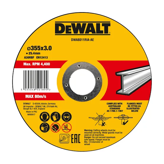 ديسك صاروخ قص ثابت 355×3 ملم
Chop Saw Disc 355x3mm T1