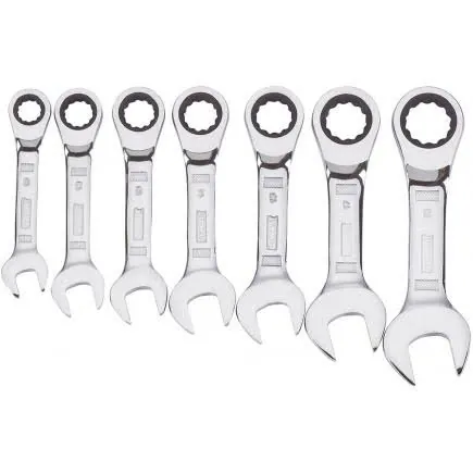 طقم مفاتيح سيستم قصيرة (7 قطع)
7-Pce Stubby Ratchet Set