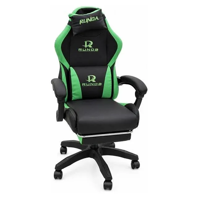 Runda RD-6133 Gaming Chair (Black Green)