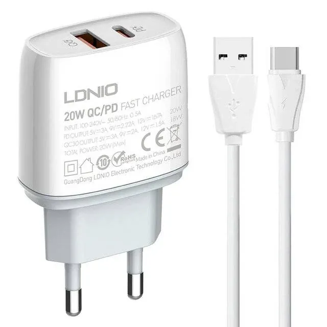LDNIO Q229 20W Charger With Cable