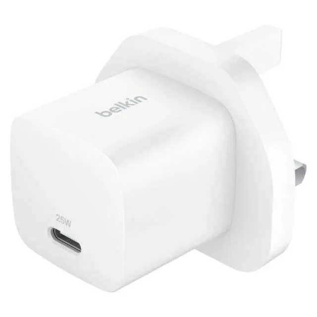 Belkin WCA012MY BoostCharge 25W USB-C Wall Charger (White)