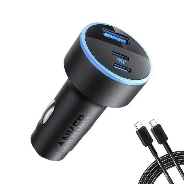 Anker B2736H11 335 Car Charger 67W Bundle Black (2× USB‑C 35W + 20W / 12W USB‑A)