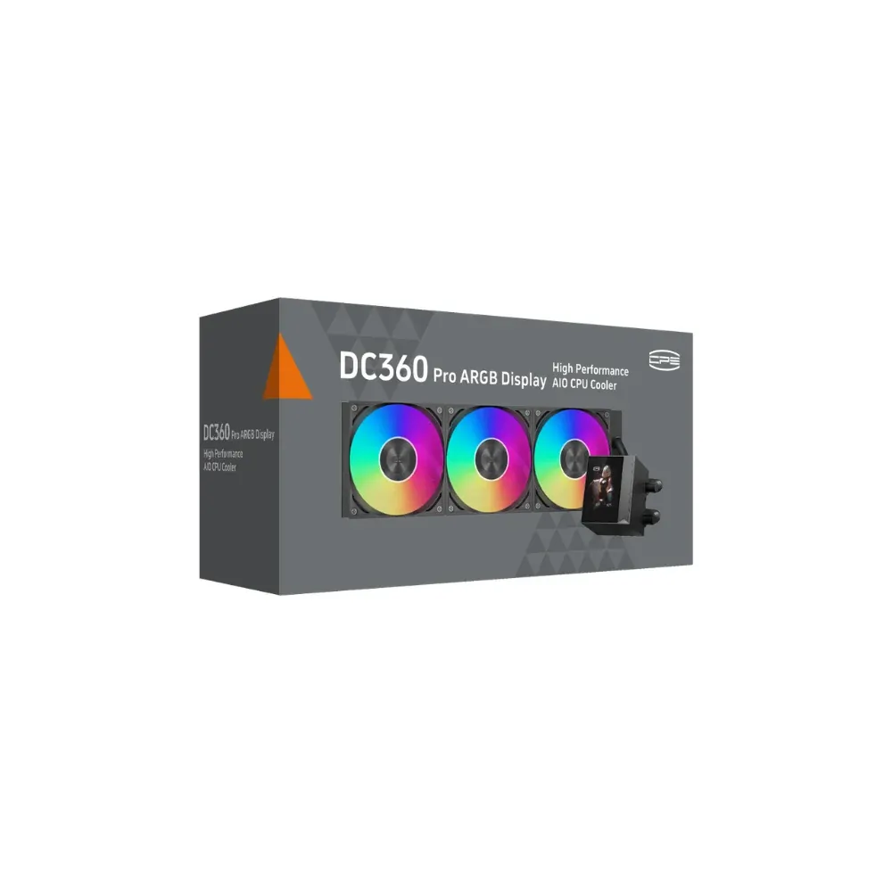 PCCOOLER DC360 PRO ARGB Display 360mm Liquid CPU Cooler with 2.4″ IPS LCD Screen
