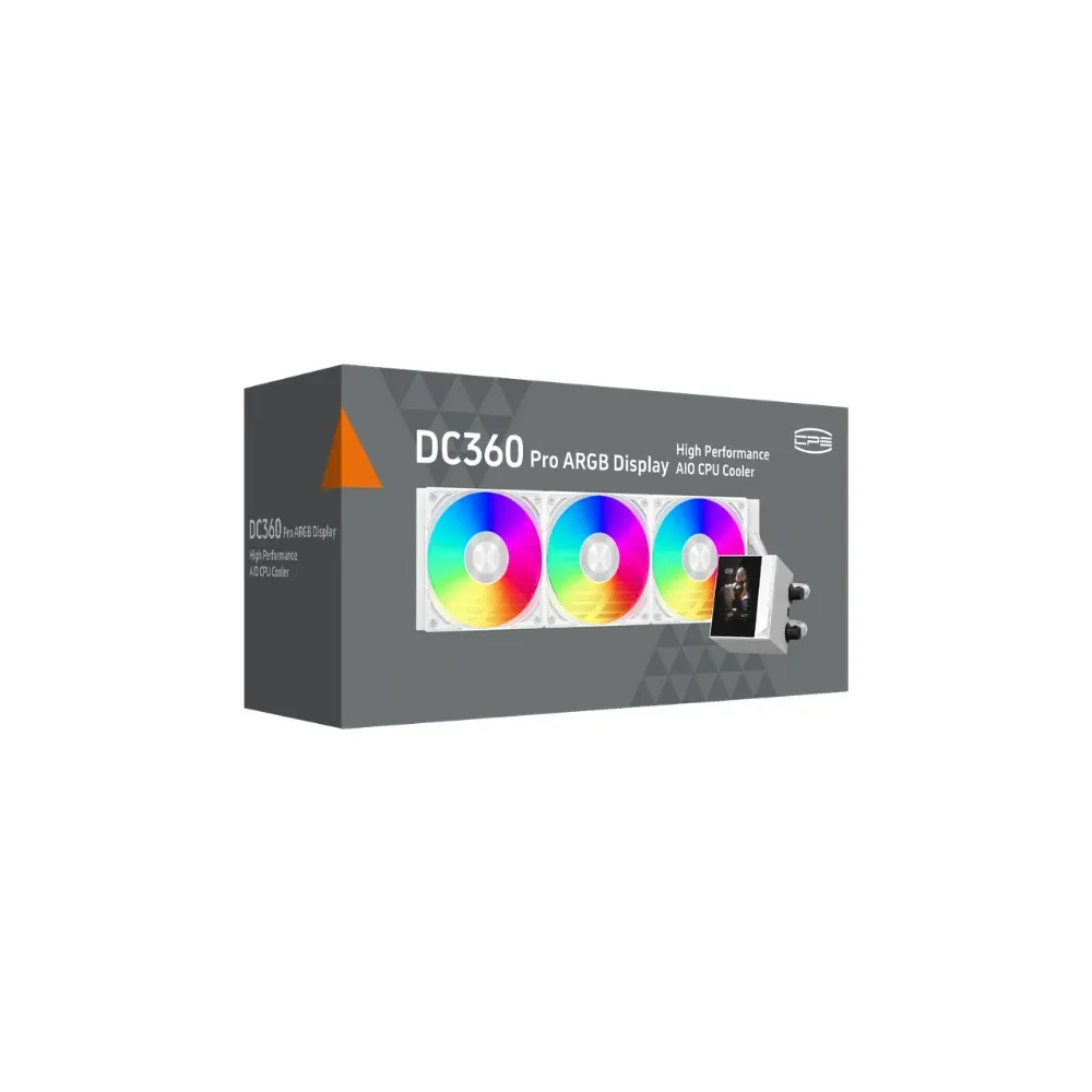 PCCOOLER DC360 PRO ARGB Display 360mm Liquid CPU Cooler with 2.4″ IPS LCD Screen