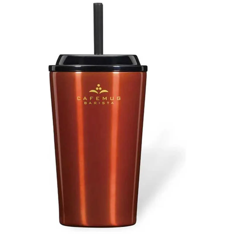 كوب ستانلس ستيل مع شفاطة 400 مل - Coffee Cherry
