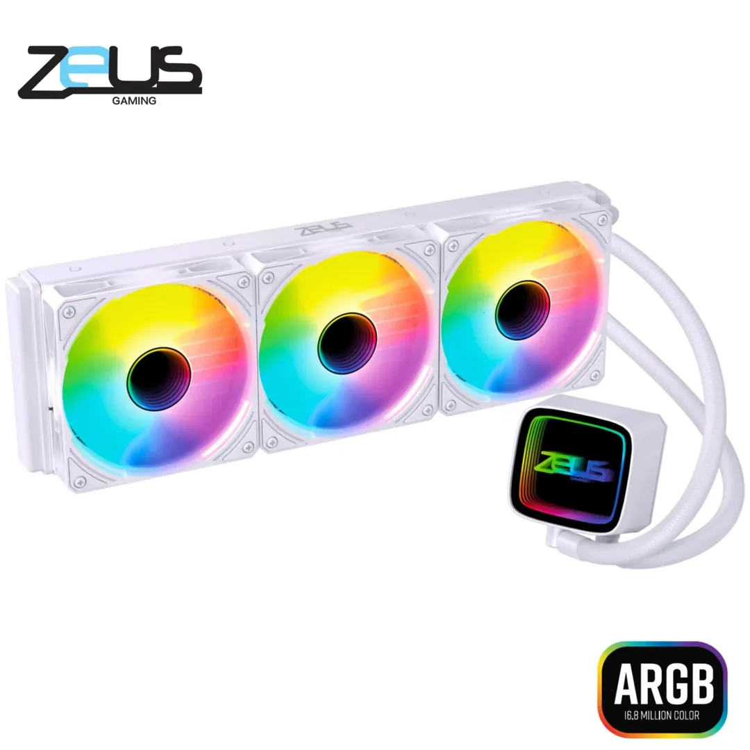 Zeus ZLC-360W Liquid Freeze 360 Cooler ARGB (White)