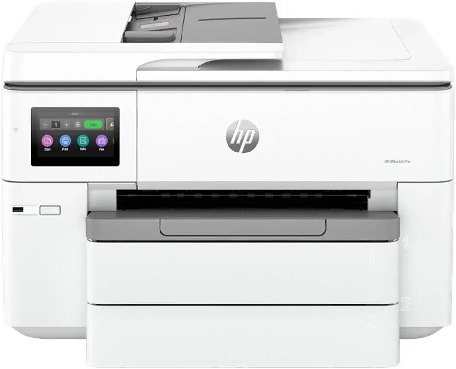 HP OfficeJet Pro 9730 Wide Format All-in-One Printer, Print, Copy, Scan, Up to 34 ppm Print Speed, Automatic Duplex Printing, Up to 4800×1200 Optimized dpi 1200×1200 Rendered dpi, White (Color)