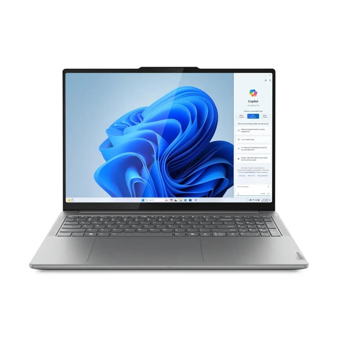 Lenovo Yoga Pro 9 16IMH9 16″ 3.2K Laptop – Core Ultra 7 155H – 16GB RAM – 1TB SSD – NVIDIA GeForce RTX 4050 6GB – Win 11 (Luna Grey)