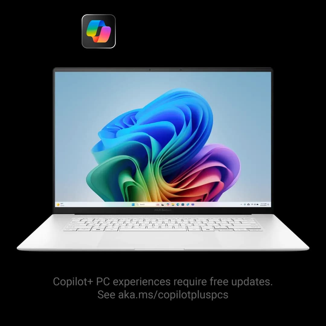 ASUS Zenbook S 16 Copilot+ PC OLED UM5606WA-RJ263W Laptop 16″ 3K 120Hz Laptop – Ryzen AI 9 HX 370 – 32GB RAM – 2TB SSD – Shared – WIN 11 (Scandinavian White)