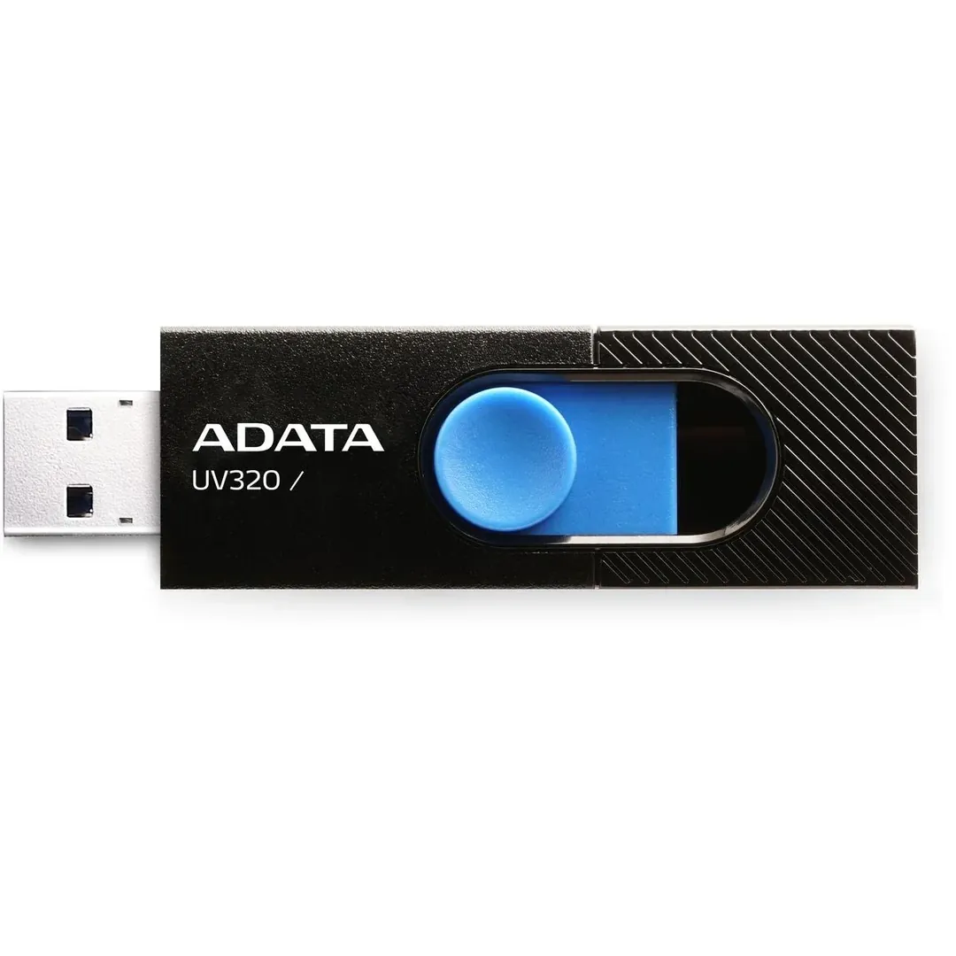 ADATA UV320 USB 3.2 Flash Drive Sliding Connector – 32GB – Black/Blue