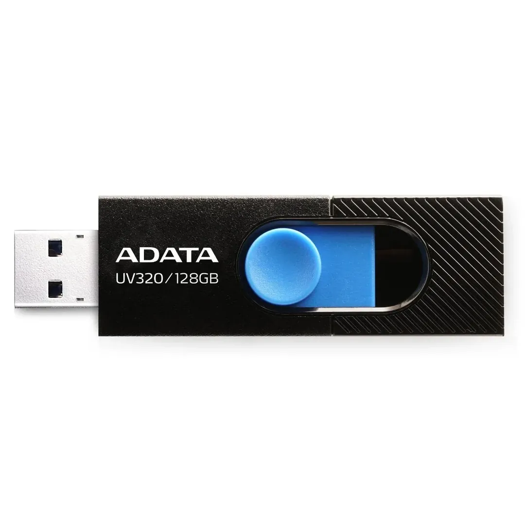 ADATA UV320 USB 3.2 Flash Drive Sliding Connector – 128GB – Black/Blue