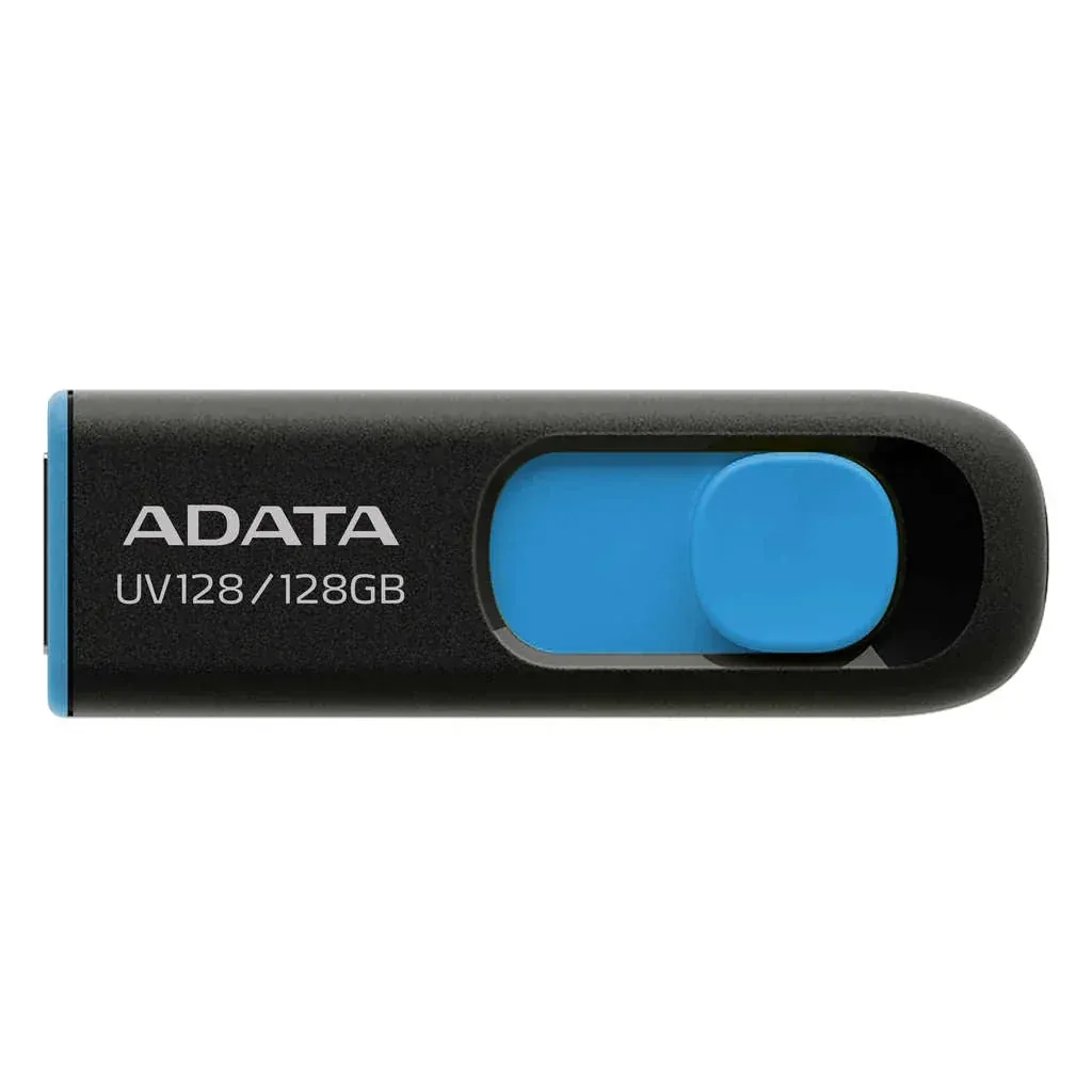 ADATA UV128 USB 3.2 Flash Drive Sliding Connector – 128GB / Blue