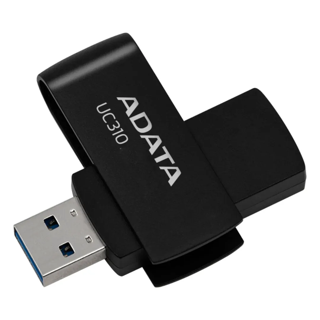 ADATA UC310 USB 3.2 Gen1 Flash Drive Capless Swivel – 64GB – Black