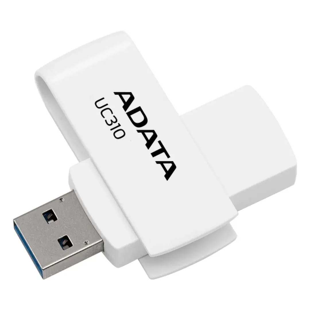 ADATA UC310 USB 3.2 Gen1 Flash Drive Capless Swivel – 256GB – White