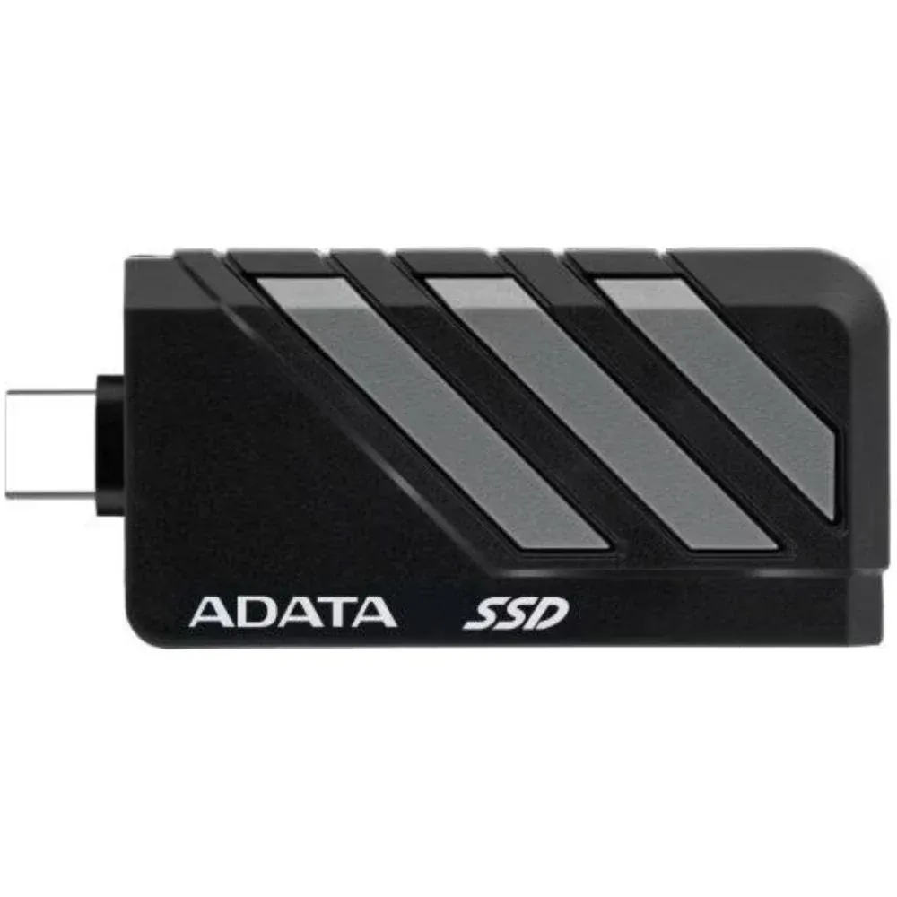 ADATA SC735 Portable External SSD – 1TB , Retractable USB-C, MIL-STD Drop Resistance – Gray