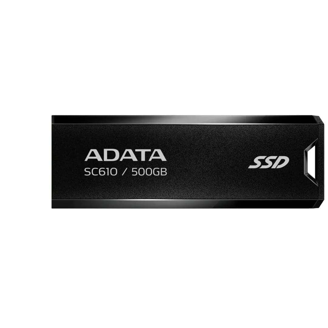 ADATA SC610 External SSD USB 3.2 Gen2 550MB/s Read 500MB/s Write Capless Slide-Out Cableless – 500GB