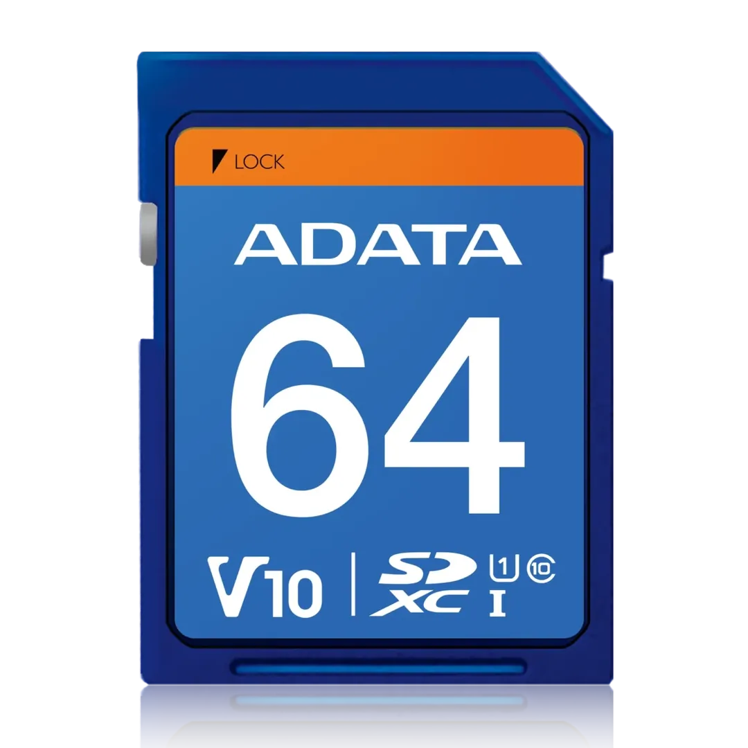 ADATA Premier SDXC/SDHC UHS-I Class10 Memory Card – up to 100 MB/s Read, V10, 64 GB