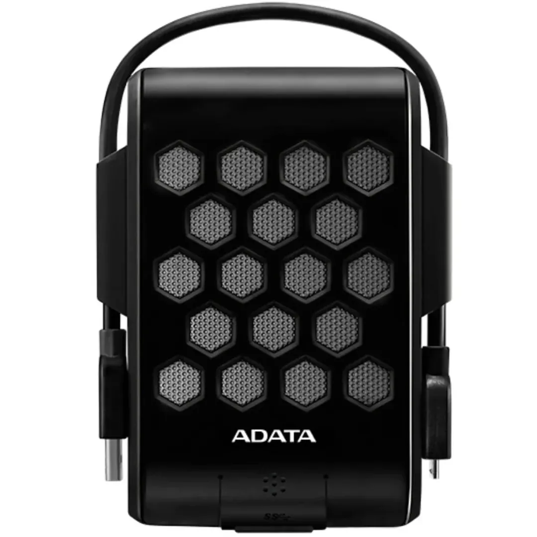 ADATA HD720 External Hard Drive USB 3.2 Military-Grade Shockproof Waterproof Rugged Design – 2TB – Black