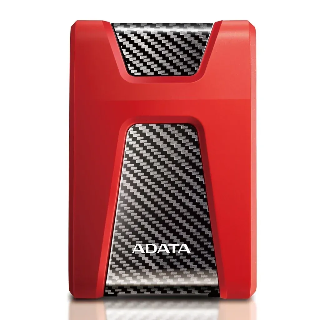 ADATA HD650 External Hard Drive USB 3.2 Durable Shockproof Scratch-Resistant Rugged Design – 1TB – Red