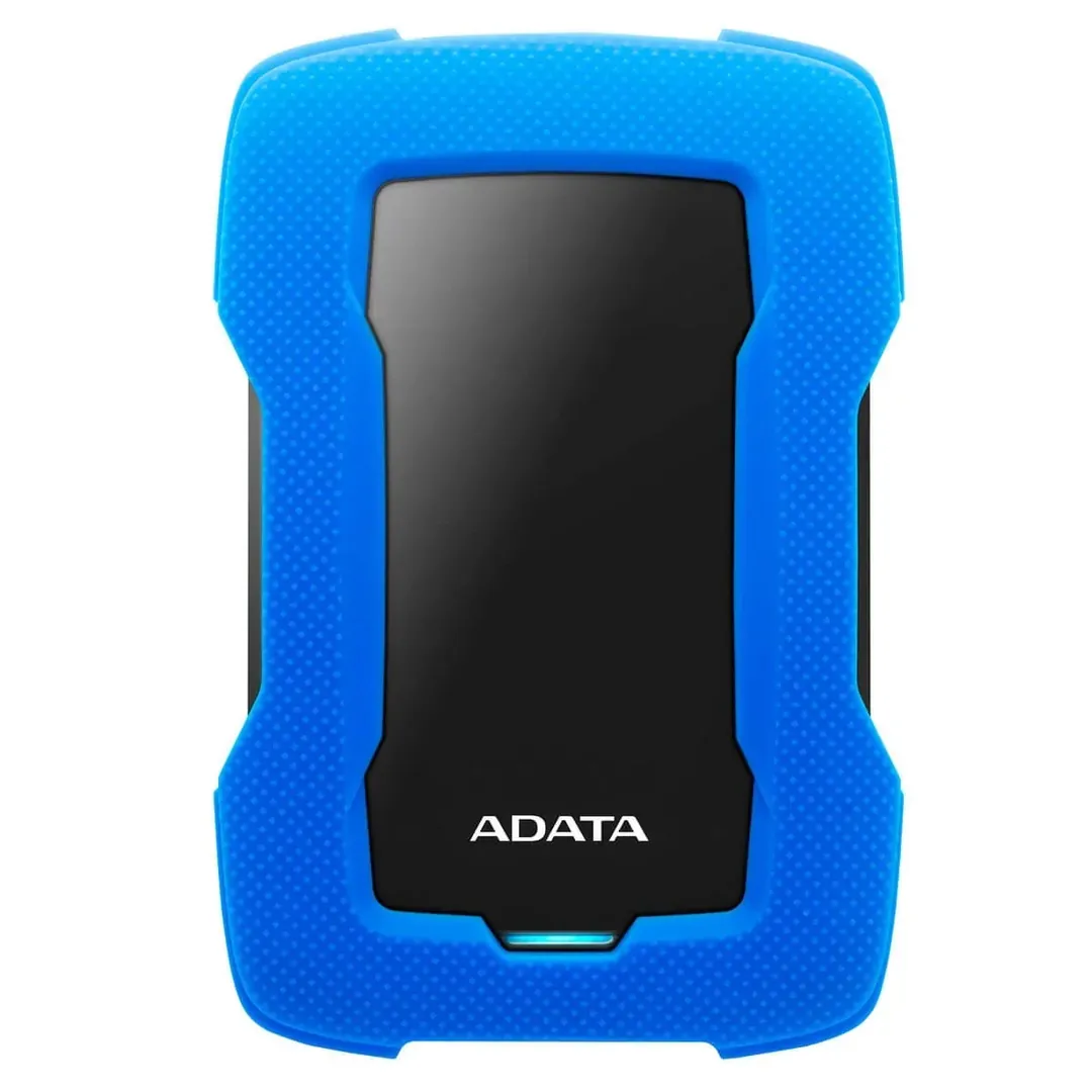 ADATA HD330 External Hard Drive USB 3.2 Durable Shockproof Silicone Protective Rugged Design – 2TB – Blue